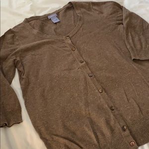 GAP MATERNITY Heathered Brown Cardigan Sweater